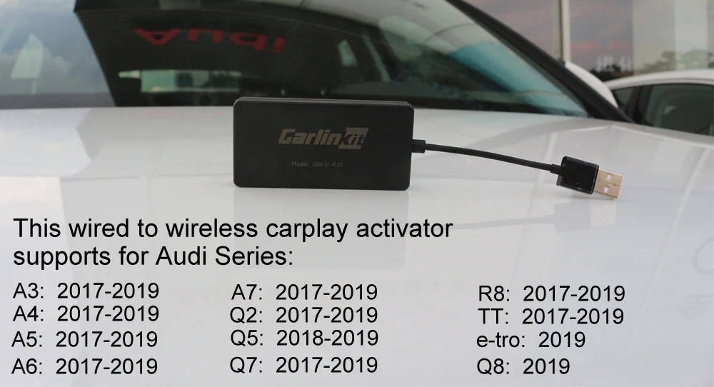 Carlinkit CarPlay беспроводной активатор для Audi A3 A4 A5 A6 A7 Q7 Q2 R8 Q5 MMI- имеет встроенный проводной CarPlay