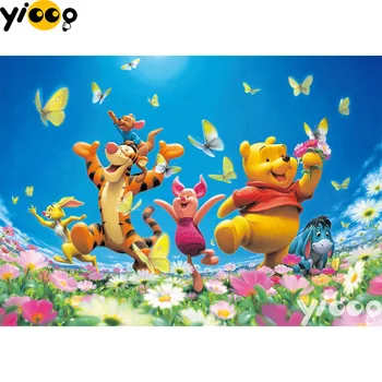 

Full Square/Round drill diamond Painting cartoon bear and friends 5D DIY diamond embroidery Rhinestones mosaic Decoration BX1025