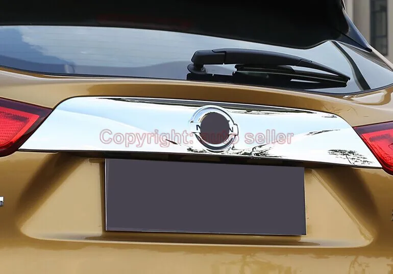 Для Nissan Qashqai ABS Хромированная задняя дверь крышка багажника отделка внешней формовки наклейки большой