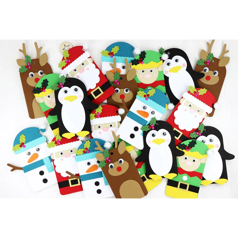 Рождественская семья! Металлические Вырубные формы, рождественские олени, снеговики, Санта, пингвин, эльф, вырубные формы для изготовления открыток, сделай сам, новинка, открытки для рукоделия