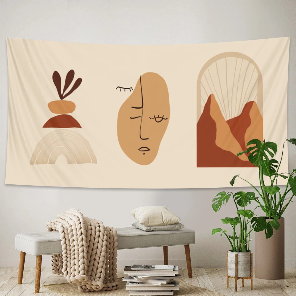 Tapestry Decor Simple fresh wall tapestry Hippie bedroom home decoration tapestry Bohemian decorative Yoga mattress sheet