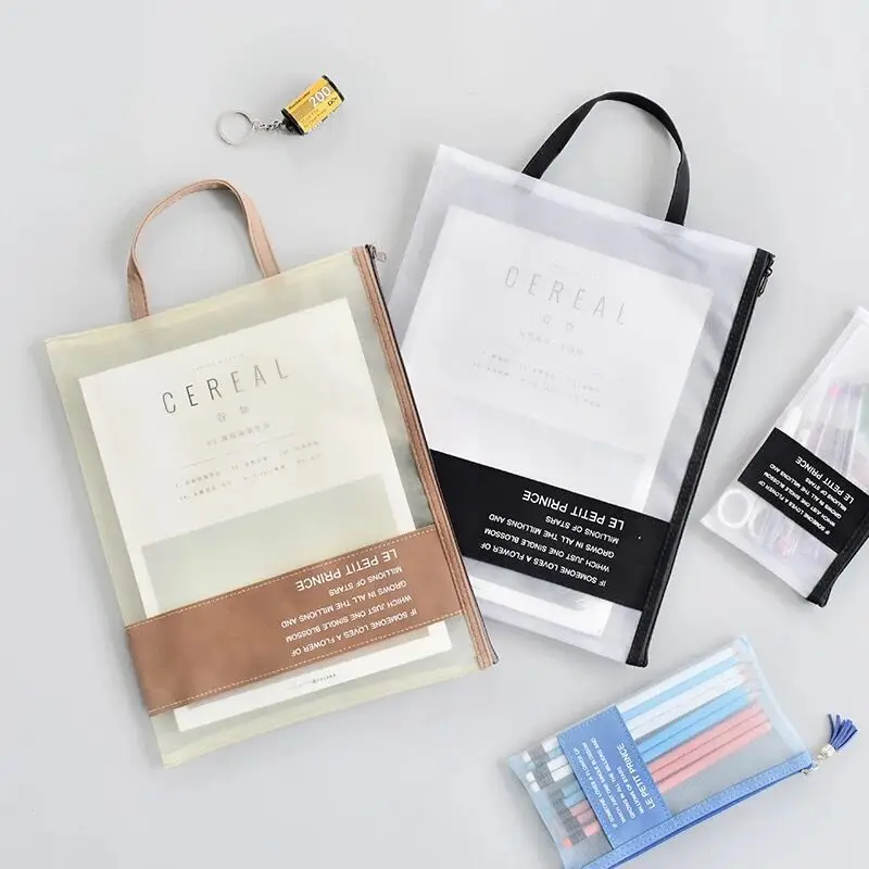 File bag office folder Simple Series Desk A4 File Folder Bag Document Paper Organizer Storage Handbag