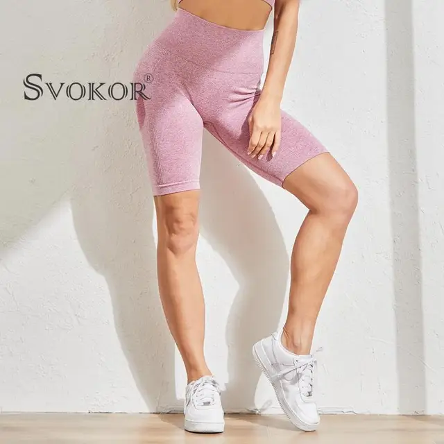 Seamless Shorts Sporty Fitness Stretch Shorts Push Up Sexy Woman Shorts High Waist Cycling Short Femme