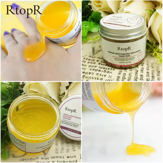 RtopR Mango Hands Mask Hand Wax Whitening Moisturizing Repair Exfoliating Calluses Filming Anti Aging Hand Cream