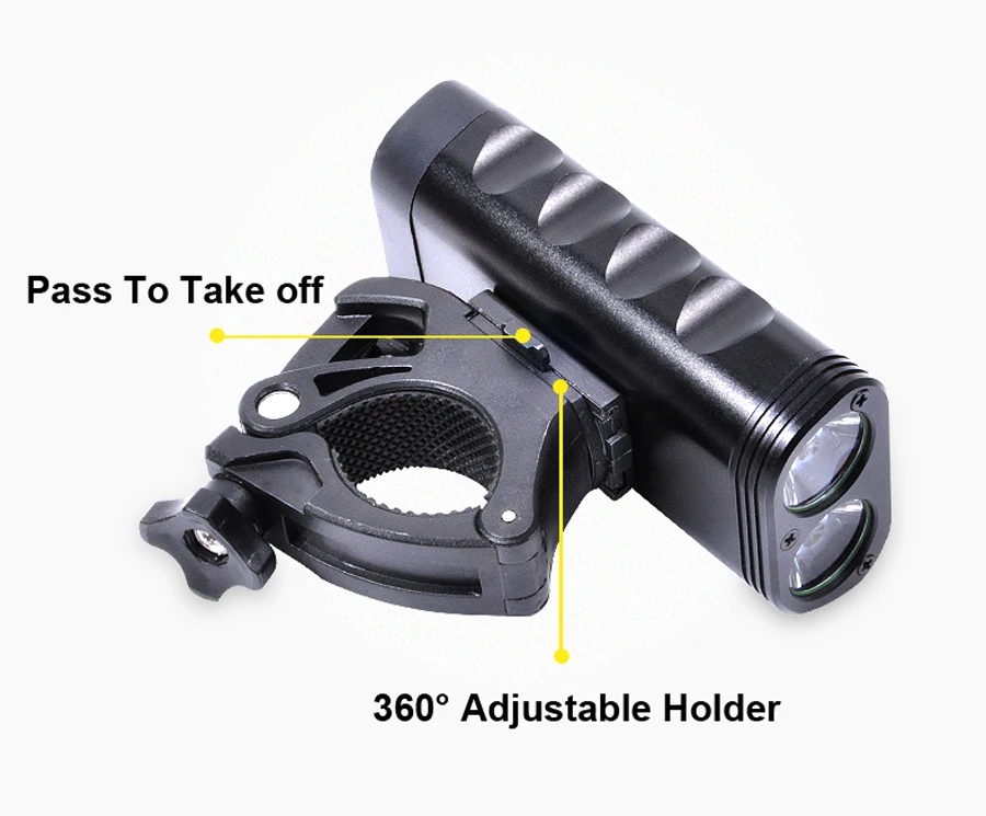 Cheap 2400Lumen Bike Light Set L2 Bicycle Lantern USB Chargeable Shockproof Waterproof Cycling Lamp MTB Headlight LED Rear Front Light 7