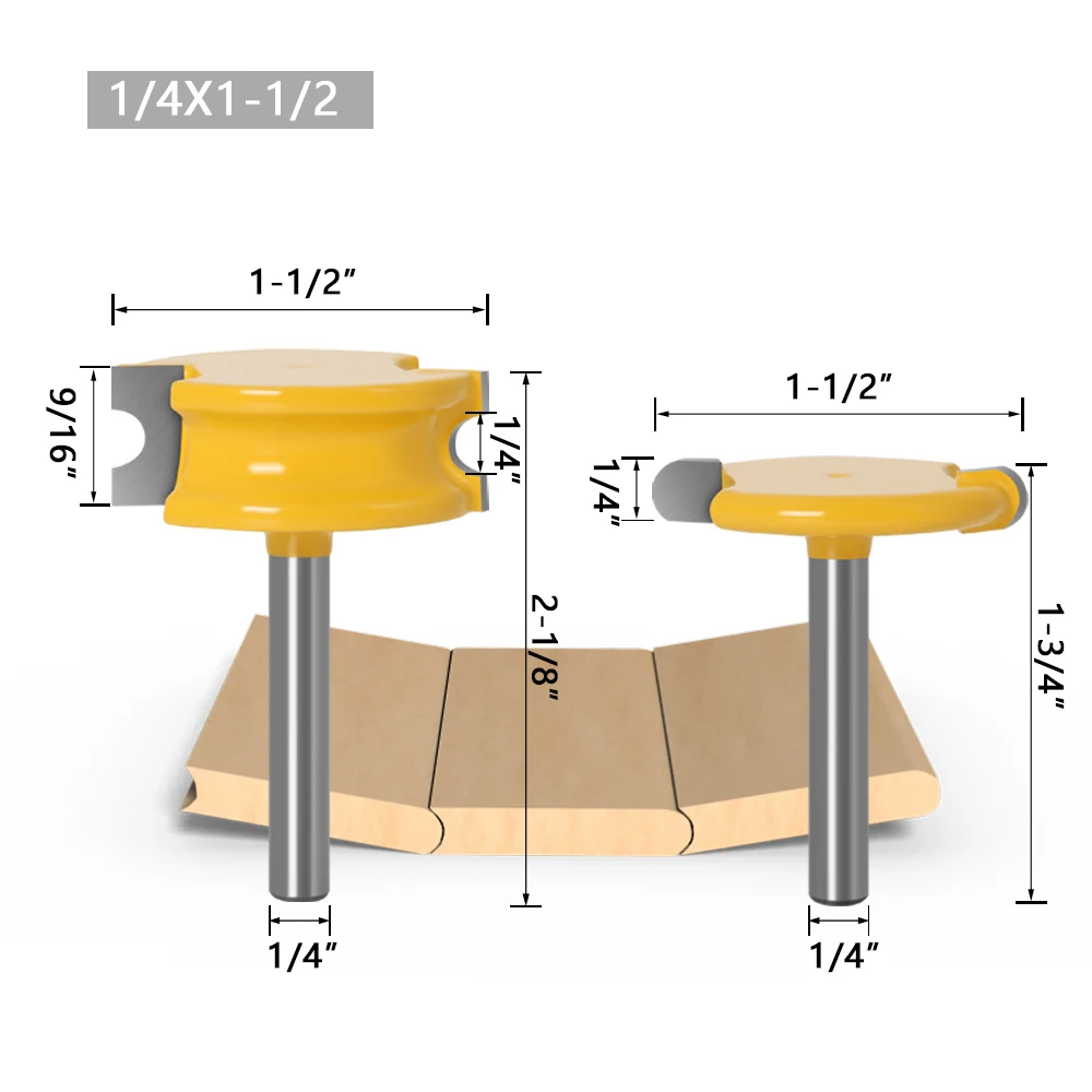 CMT 800.504.11 Router Bit Assortment, 6-Piece 1/2" Shank, In Wooden Case - Foto 6