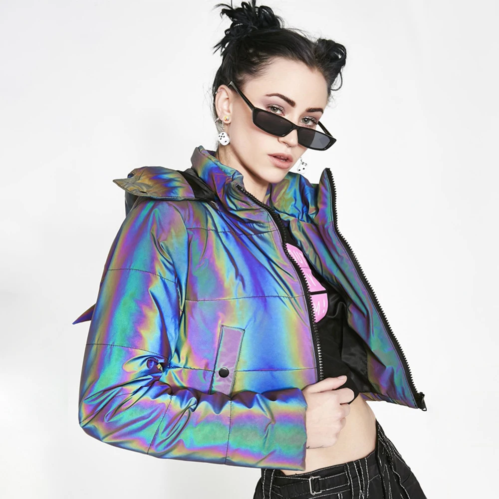 Rainbow Reflective Devil Ear Jacket