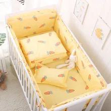 5 шт./компл. Nordic Стиль Детские Постельное белье хлопок Колыбель для новорожденных Постельное белье в том числе бамперы простыня разноцветный и размеры