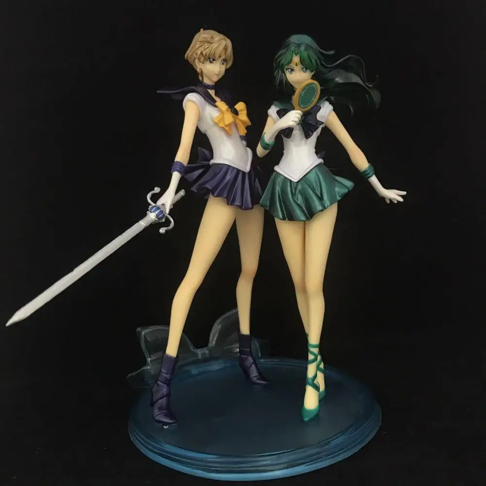 

Anime Sailor Moon Crystal Sailor Neptune Kaiou Michiru Uranus Tenoh Haruka Sexy PVC Action Figure Collectible Model Toys Doll