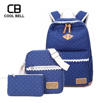 

3pcs/set Women SCHOOL Backpack For Girls Purses And Shoulder Bag Canvas Waterproof Backpack Schoolbag children bag girl gift