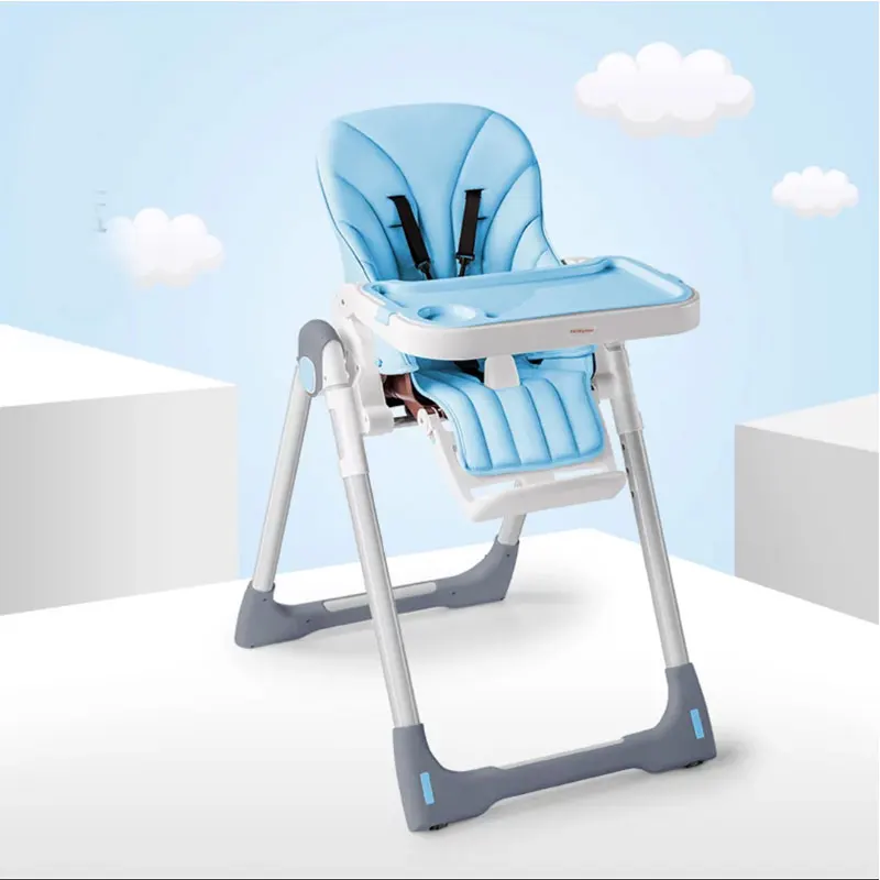  Child High Feet Dining Chair Multifunction Foldable Portable 0~4 Years Old Environmental Protection