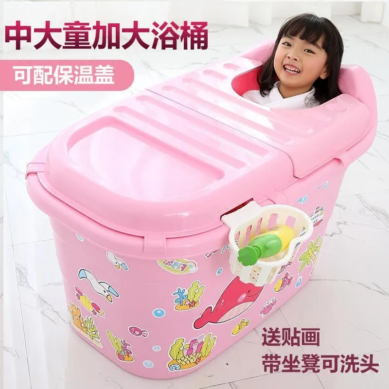 

-Sit Lie Foldable Middle And Large Tub Big Kid Full Body Warm Child Thick Pneumatic Barrel Pneumatic Barrel Pneumatic Barrel