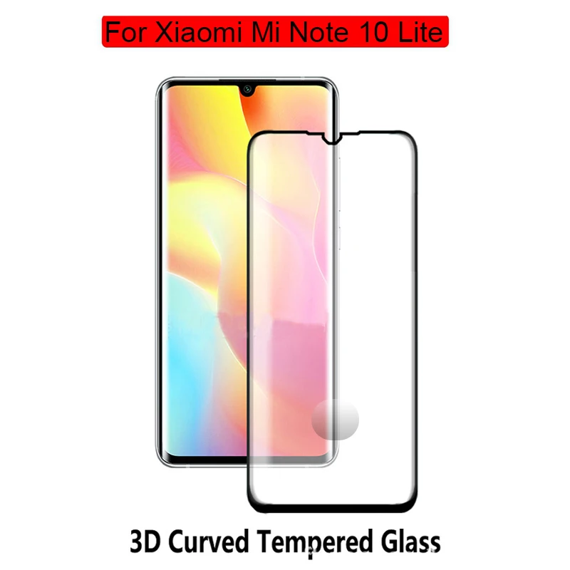 Полноэкранное защитное закаленное стекло для Xiaomi Mi Note 10 Lite стеклянная пленка