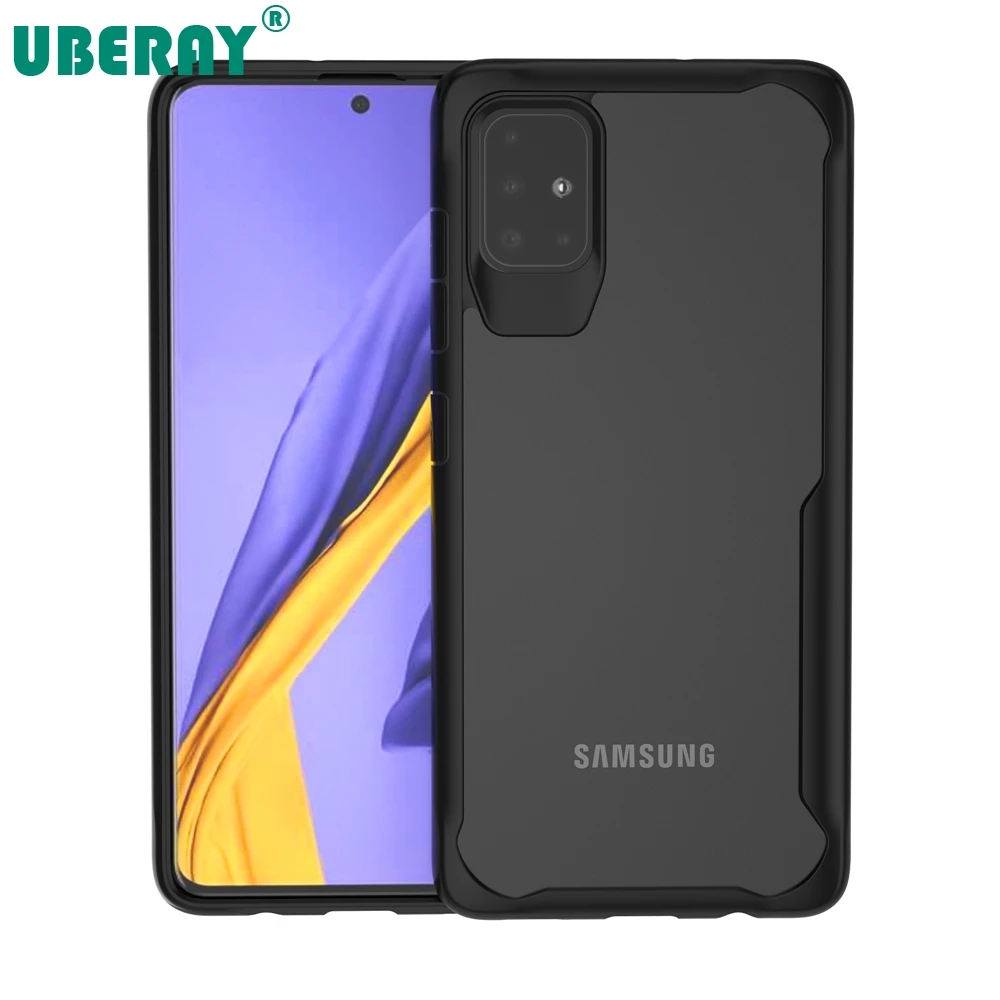 

For Samsung Galaxy A51 Case Hybrid TPU+PC Armor Ultra Slim Transparent Anti-Scratch Protective Cover For Samsung A51 Case Clear