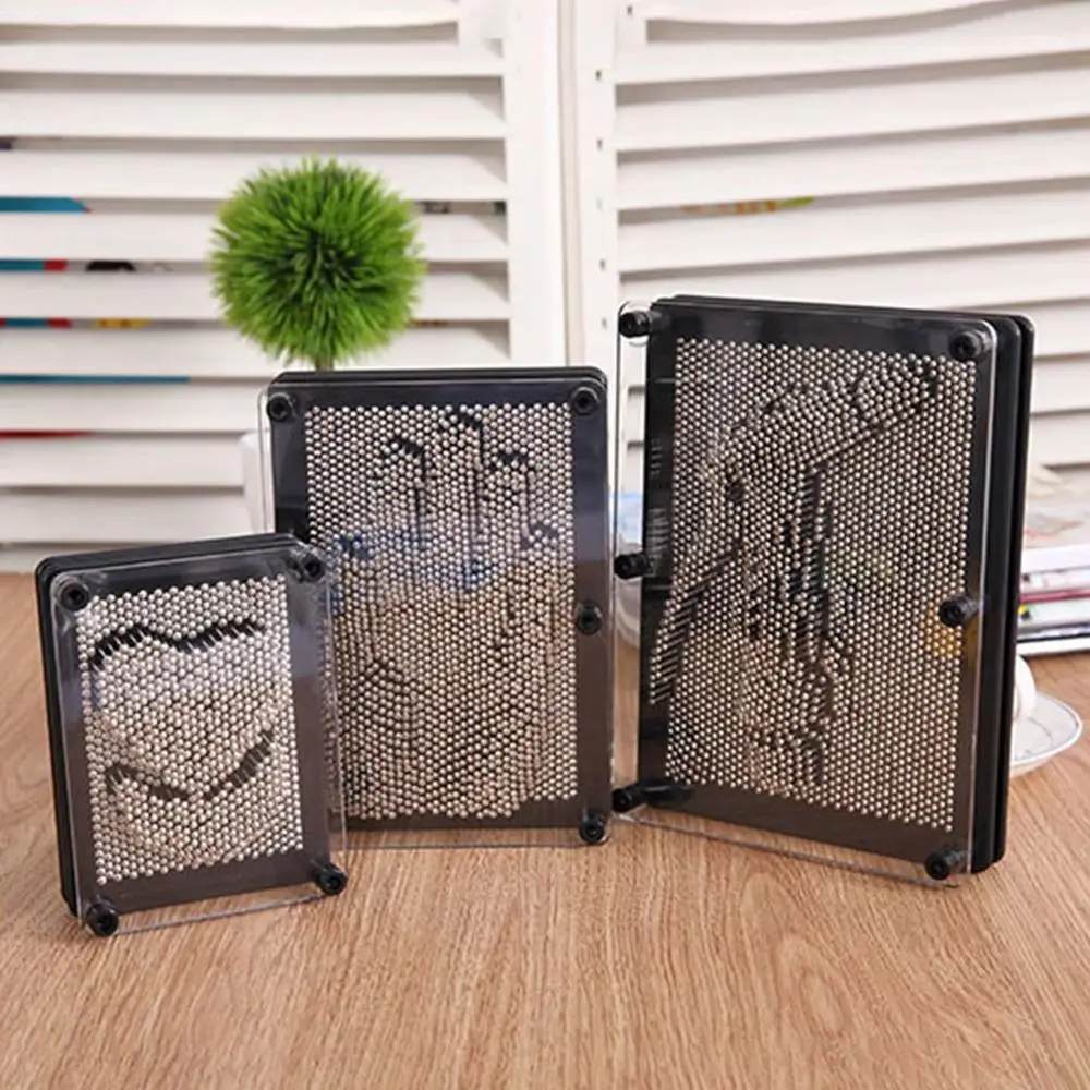 Creative 3-Dimensional Pin Art Board Metal Sculptures Toy Home Decor Learning Educational For Children and Adults | Игрушки и хобби