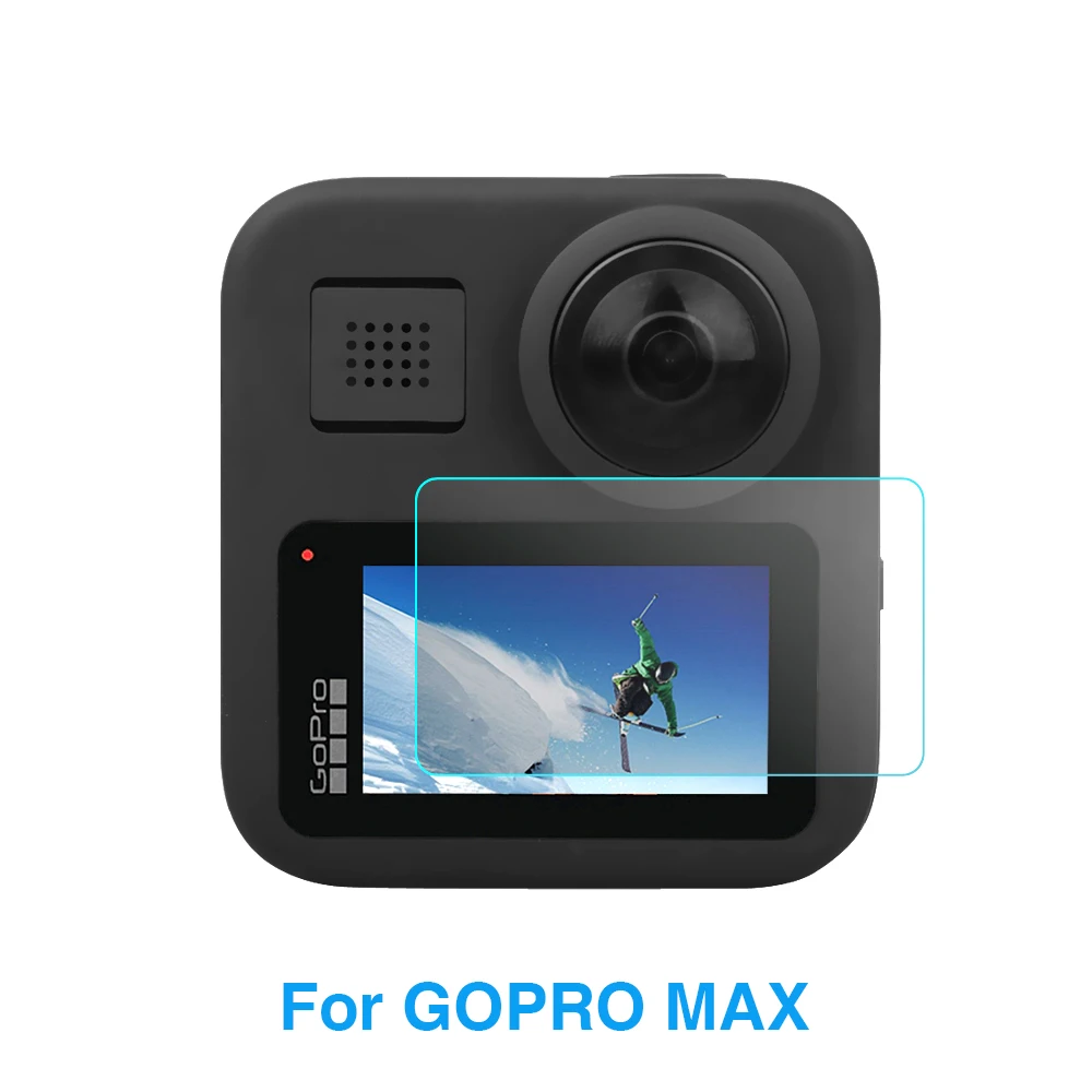 2/3 предмета закаленное Стекло пленка ЖК-дисплей HD Экран протектор для GoPro Max черный действие Камера аксессуары