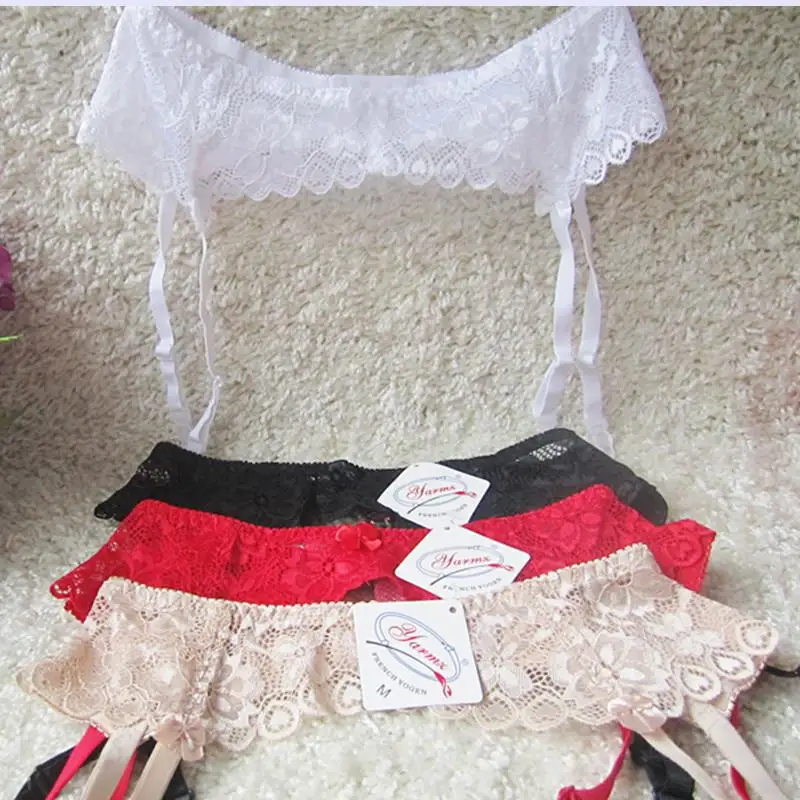 Women Lace Garters Suspenders Adjustable Double Breasted Waist Belt For Thigh High Stockings Plus Size Lingerie Sexy Garter | Женская