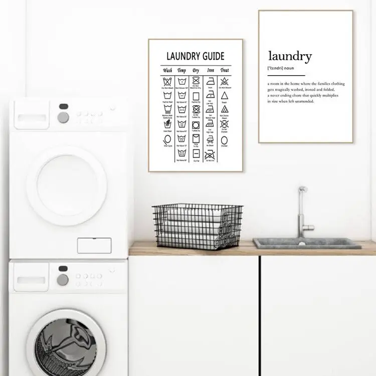Laundry-Guide-Canvas-Painting-Wall-Art-Laundry-Cheat-Sheet-Poster-Print-Minimalist-Art-Poster-Wall-Pictures