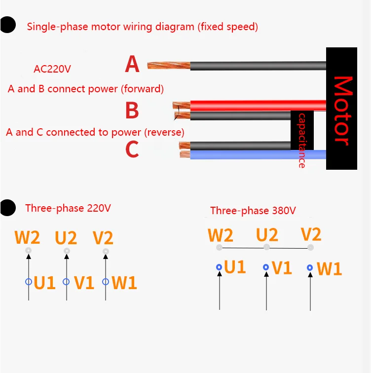 AC220V, AC220V/380 V 200W AC Редуктор, высокий крутящий момент, Реверсивный, фиксированная скорость