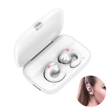

Ture Wireless Stereo Earphones Bluetooth 5.0 Bone Conduction Binaural Earbuds TWS Headphones with 2200mAh Portable Charging Case