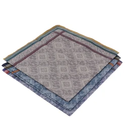 Mouchoir classique à carreaux pour hommes, pochette 100% coton, carré Hanky, 3 pièces 