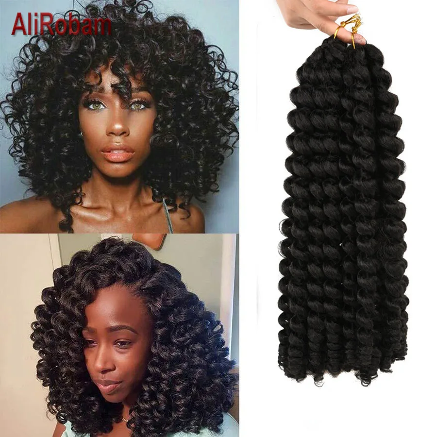 AliRobam Jamaican Bounce Wand Curl вязаные косички Омбре кудрявые синтетические плетеные волосы