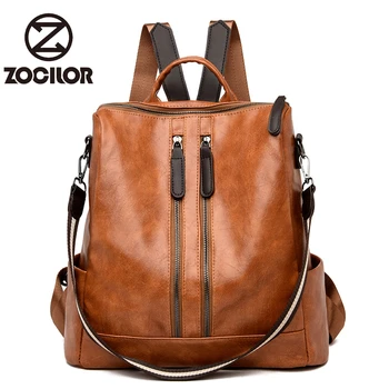 

Quality Multifunction Women Backpacks Leather Backpacks Female School Backpack Women Shoulder Bags For Teenage Girls Backpacks