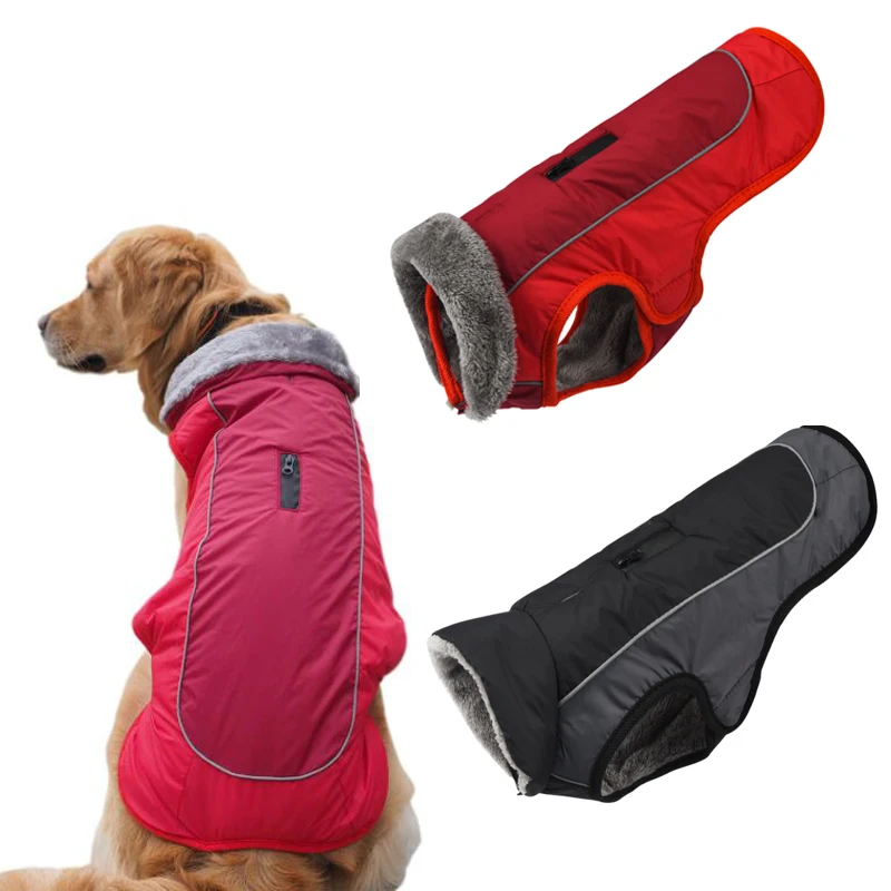 

Dog Clothes Waterproof Dog Jacket Winter Thicken Reflective Warm Dog Coat for Small Medium Large Dog Adjustable Pet Clothes