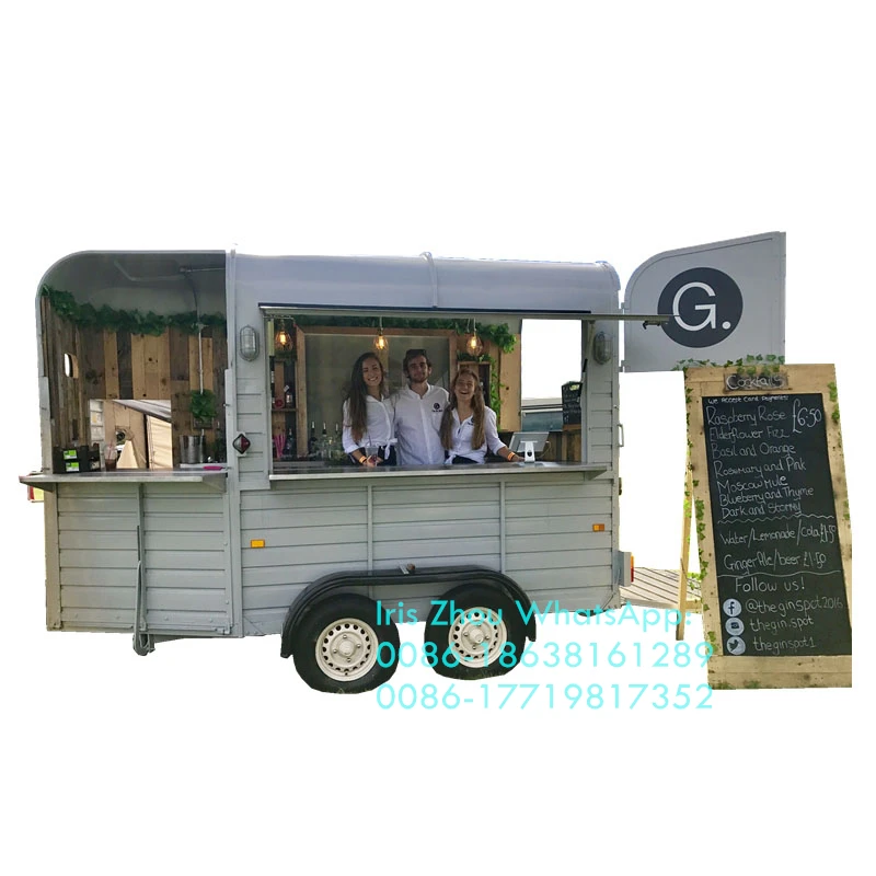 Modern Outdoor Mobile Catering Food Trailer / Horse Box Food Truck Business