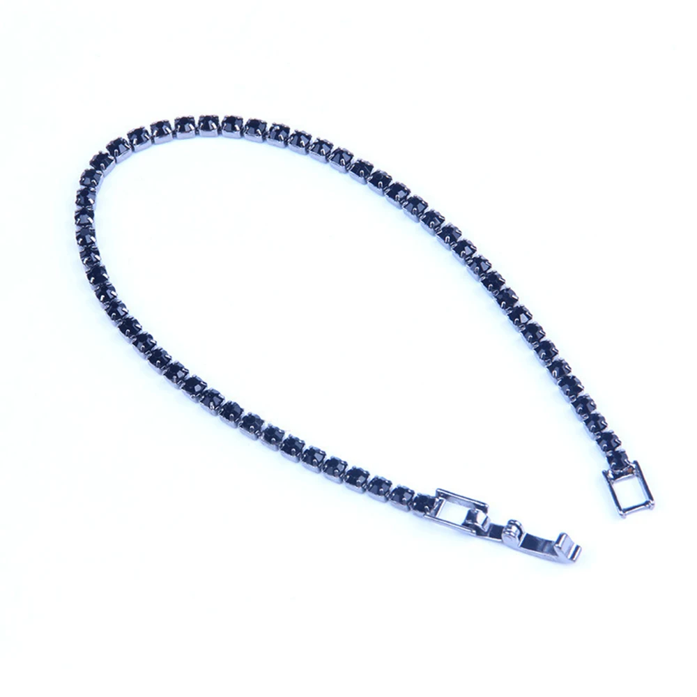 AINAMEISI браслеты с подвесками Свадебные ювелирные изделия из кристаллов блестящие черные Браслеты Стразы цепочка для женщин Прямая поставка