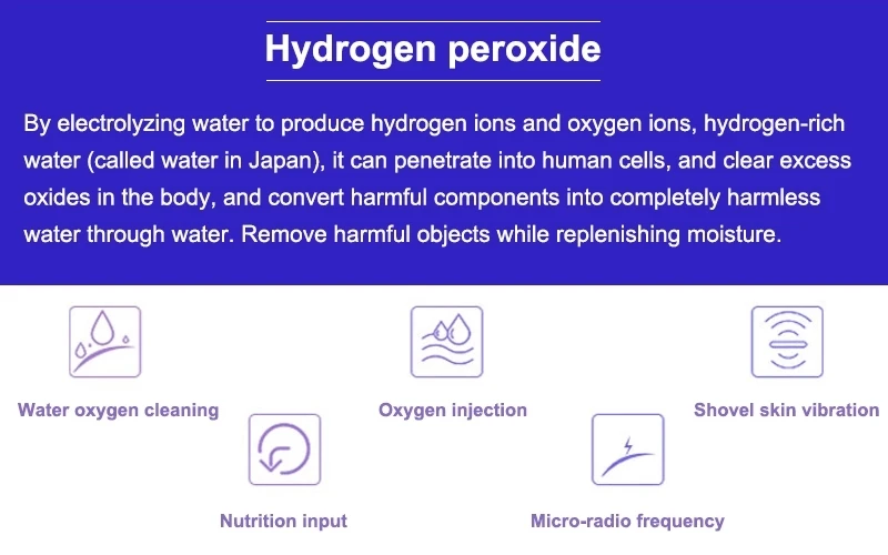 H2O2 гидро дермабразия Аква кожура алмазная микродермабразия машина вода кислородная струя пилинг RF омоложение кожи Гидра лица
