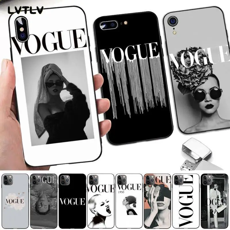 Роскошный модный журнал VOGUE Coque Shell чехол для телефона iPhone 13 8 7 6 6S Plus X 5 5S SE 2020 XR 11 pro XS