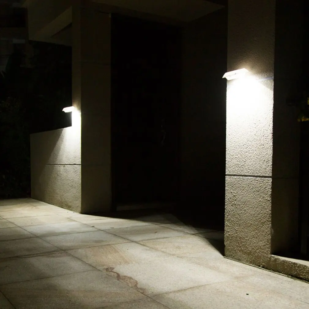 

PIR Motion Sensor 4-LED Solar Powered Outdoor Wall Light Waterproof Garden Yard Path Lamp for Driveway Stairs