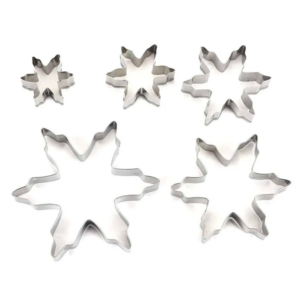 

Christmas Snowflake Baking Stainless Steel Cake Mould Ice Snowflake Handmade Biscuit Mould Snowflake Pattern Biscuit Cutter