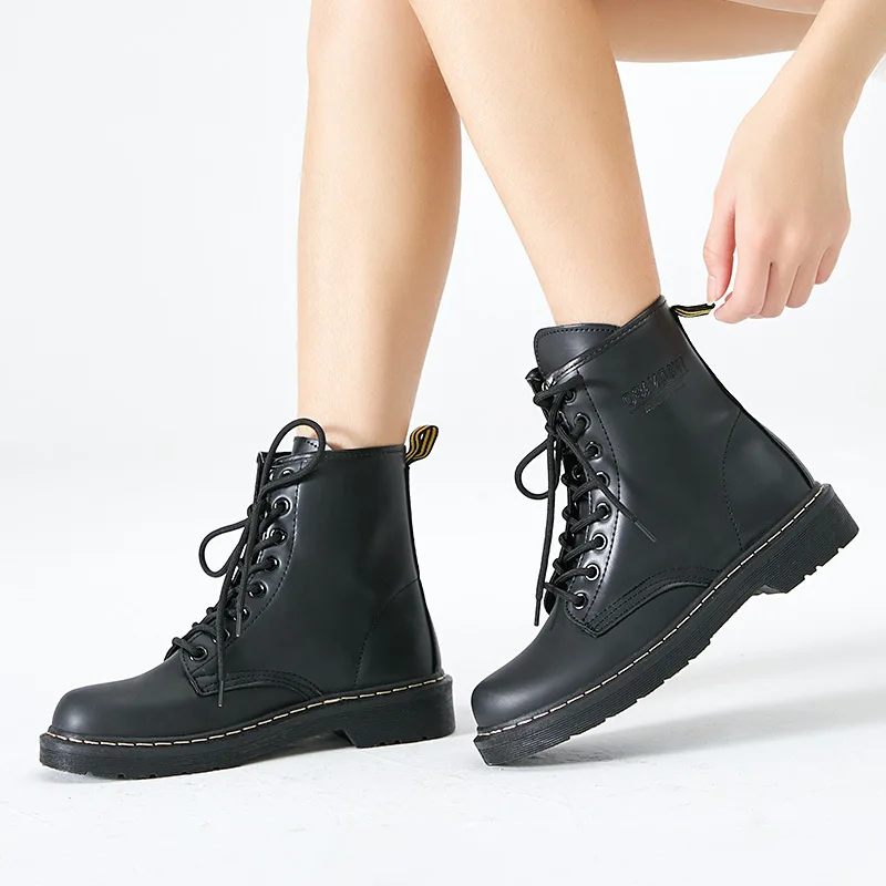 

2019 Winter Warm Boots Women Casual Plus Velvet Round Toes Women Martin Boots Ladies Female Footwear Women Fur Boots VT443