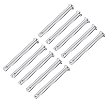 

uxcell Single Hole Clevis Pins,8mm x 80mm Flat Head Zinc-Plating Steel 10Pcs