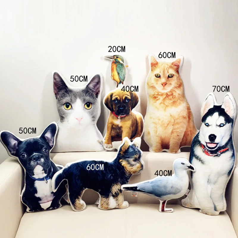Nouveau Горячая фотография Персонализация bricolage chien coussin en peluche jouets poupes животный
