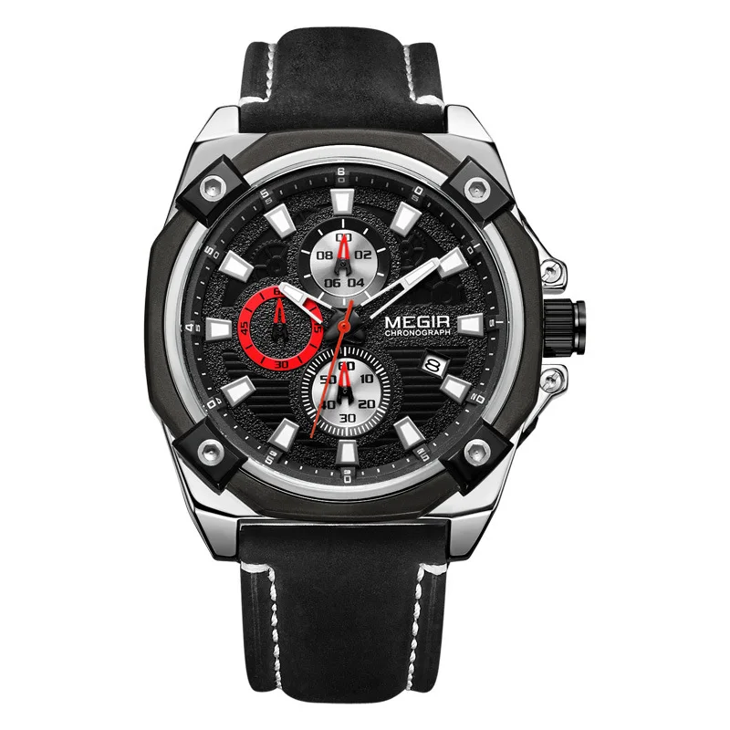 

Natural detox gainer megir Watch Men Multi-functional Timing Sports Calendar Watch Quartz Watch MEN'S Watch 2054