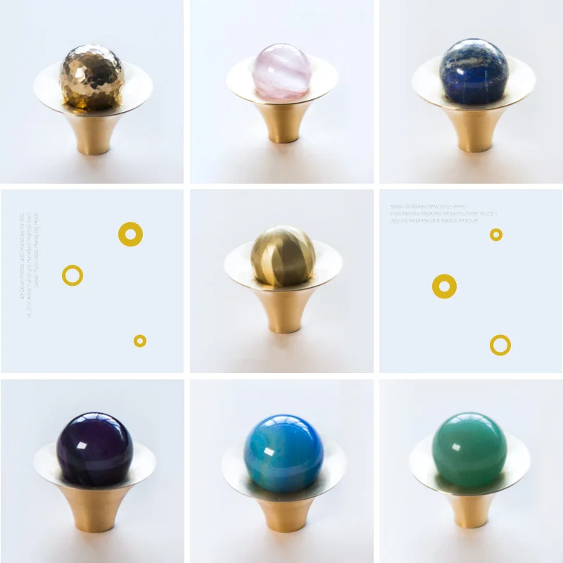 cristal redondos da novidade pedra puxam 02