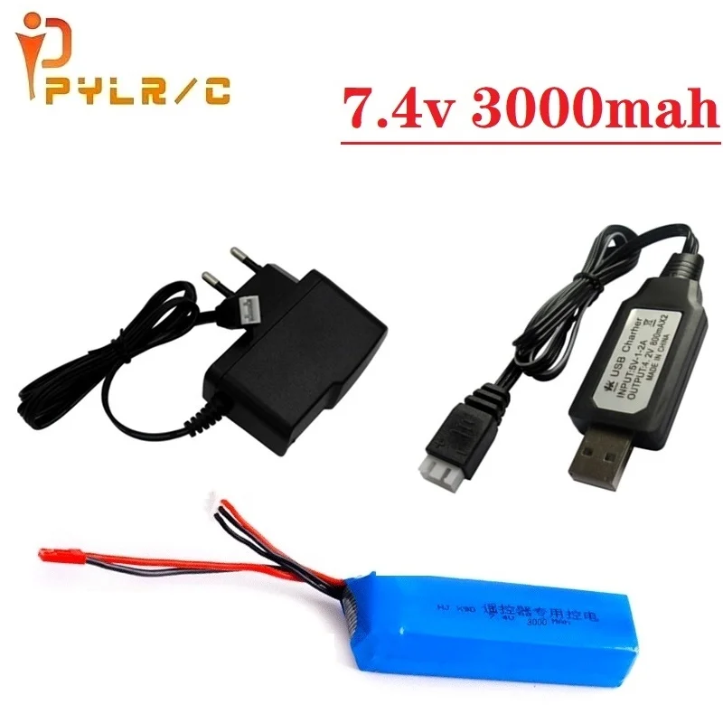 Teranty Power 7.4V 3000Mah Lipo Batteria + Caricabatterie Per Frsky Taranis X9D Plus Trasmettitore Telecomando Pezzi Di Ricambio