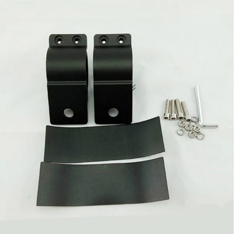 

Pair 2 inch Bullbar Mounting Bracket Clamp 49-54mm LED Work Light Bar UHF Antenna Aluminum alloy(black)