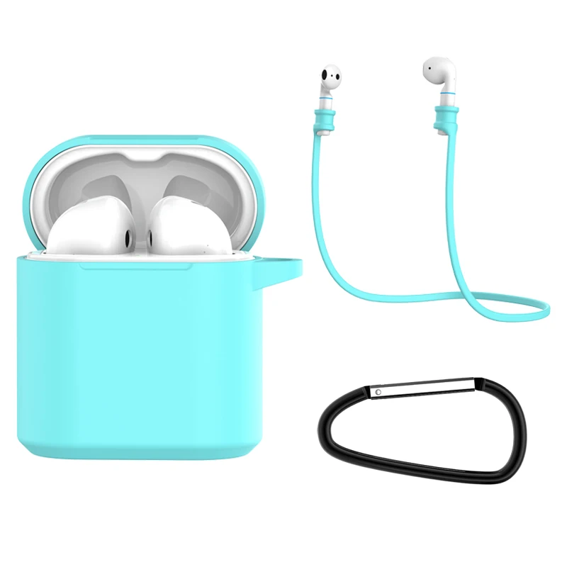 Прочный силиконовый чехол для наушников для huawei Honor FlyPods Fly Pods Pro защитный чехол s для Freebuds 2 Pro металлический крючок и веревка