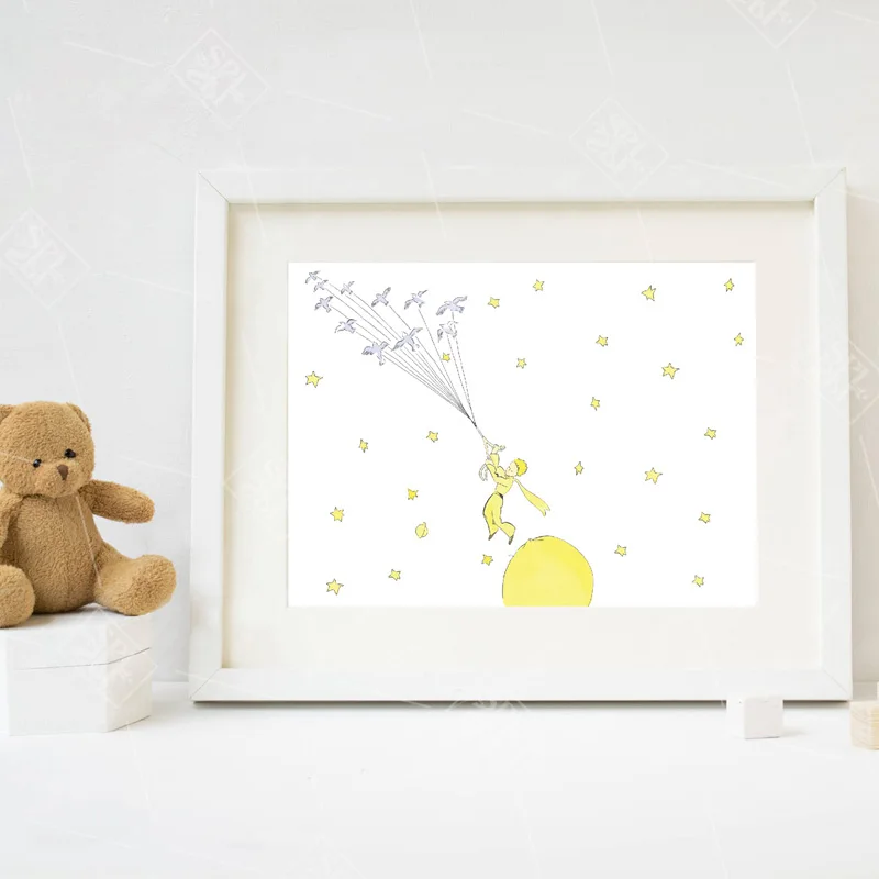 The-Little-Prince-Poster-Watercolor-Nursery-Baby-Room-Decor-Canvas-Painting-Prince-And-Fox-Wall-Art (3)
