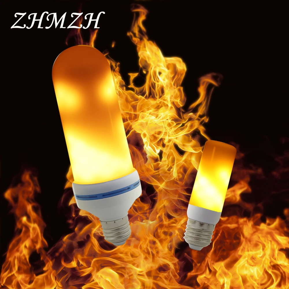 AC 85-265V 2835SMD LED Flame Bulb E27 Effect Fire Light Simulated 3W 9W Flickering Lamp Decoration Creative Flicker Corn Lights 3 5cm embossed sticker seal label gift wrapping sticker wedding birthday party decoration sticker fire lacquer seal seal sticker