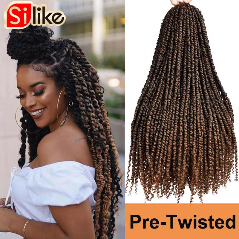 Pre-Braided Hair Bulk Crochet Twist Braiding Hair Extensions Box Braids  Hair