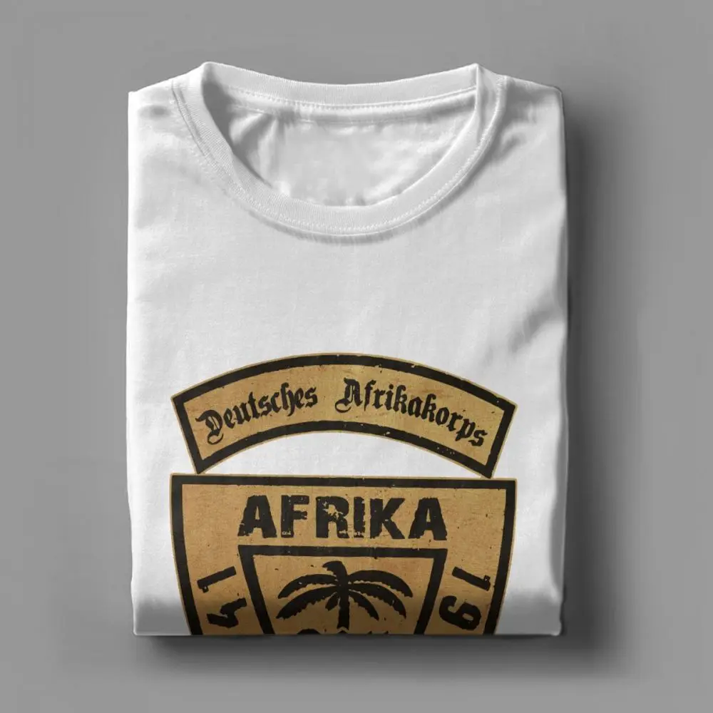 Wehrmacht футболка для мужчин Slim Fit с круглым вырезом хлопковая Футболка DAK Deutsches AfrikaKorps Африка 1941-43 футболки с графическим принтом Одежда