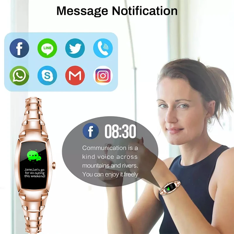 FOR GEJIAN Ladies Smart Bracelet Waterproof Sports Fitness Tracker Woman Menstrual Cycle Message Reminder 2021 New smart watch