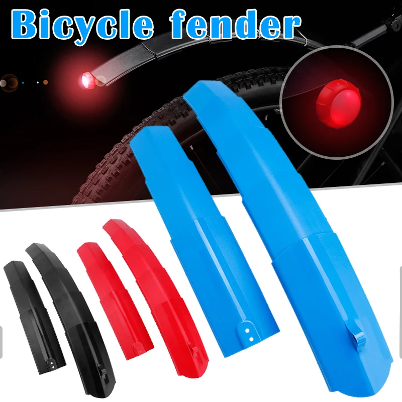 

Bicycle Fenders MTB Telescopic Folding Front Rear Mudguards Quick Release Bike Fenders With Taillight Cycling Parts BB55
