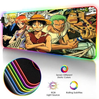 

Animation Mouse Pad A Set of Sea Kid Mode RGB Gaming Mouse Pad LED Luminous Color Lighting Computer Notebook Mouse Pad