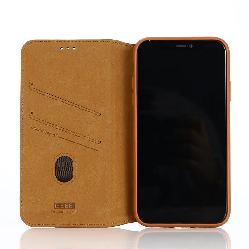 Бренд GEBEI кожаный флип уникальный магнит дизайн стенд чехол для iPhone 11 Pro Max бумажник чехол s задняя крышка
